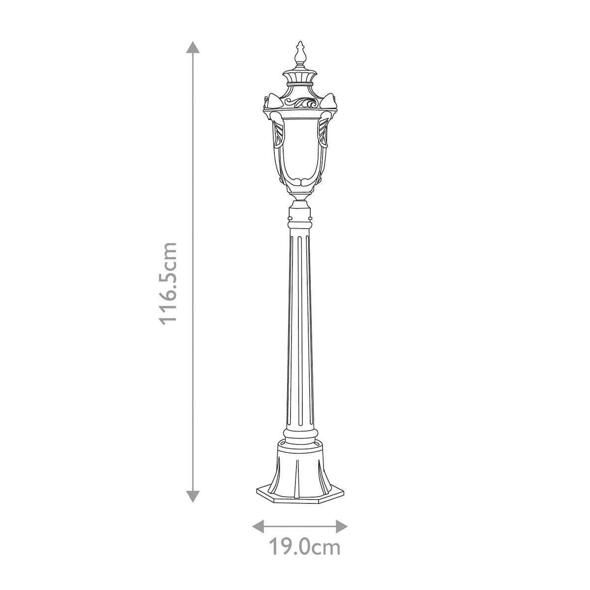 Philadelphia Medium Pillar Light Old Bronze - PH4-M-OB