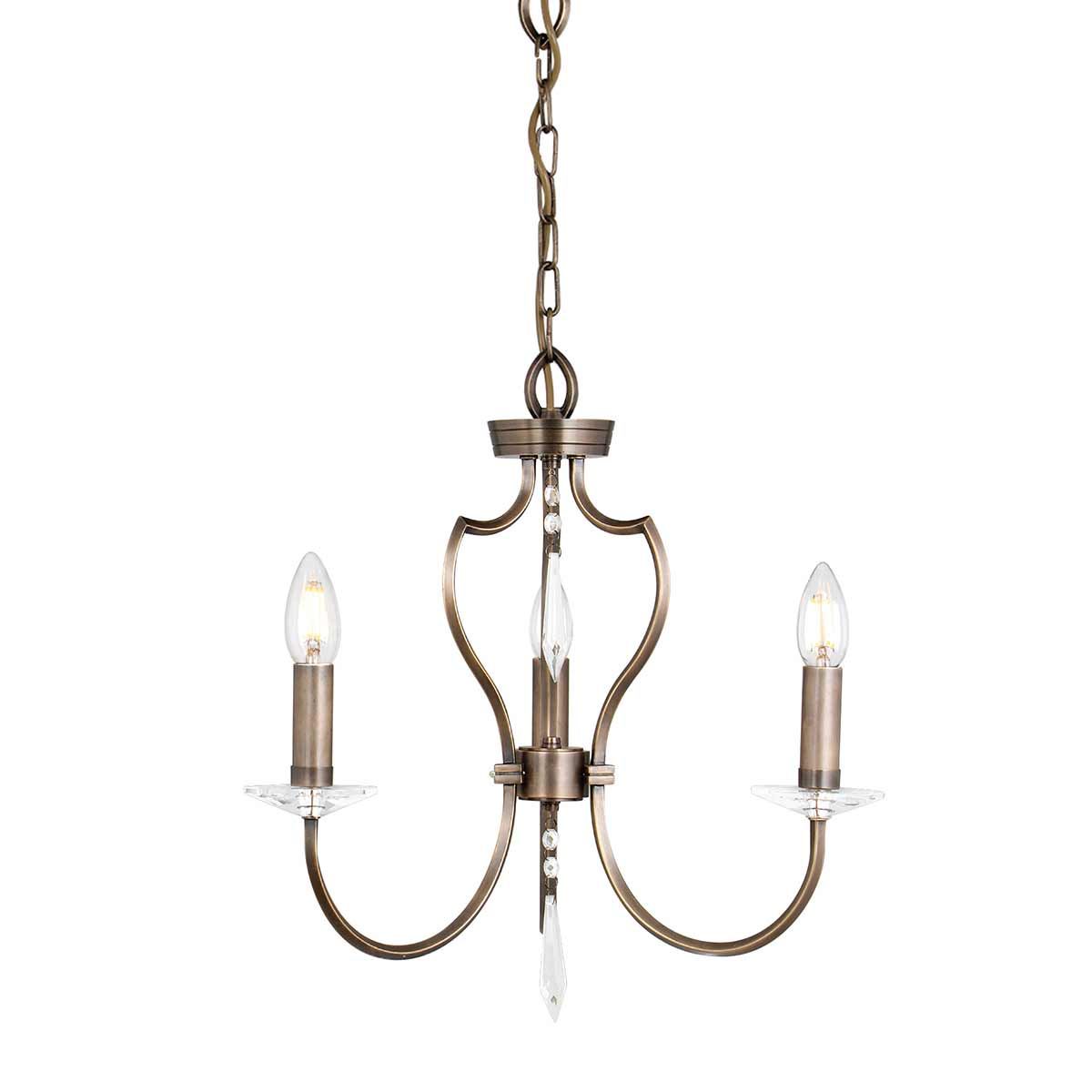 Pimlico 3 Light Chandelier Dark Bronze - PM3-DB