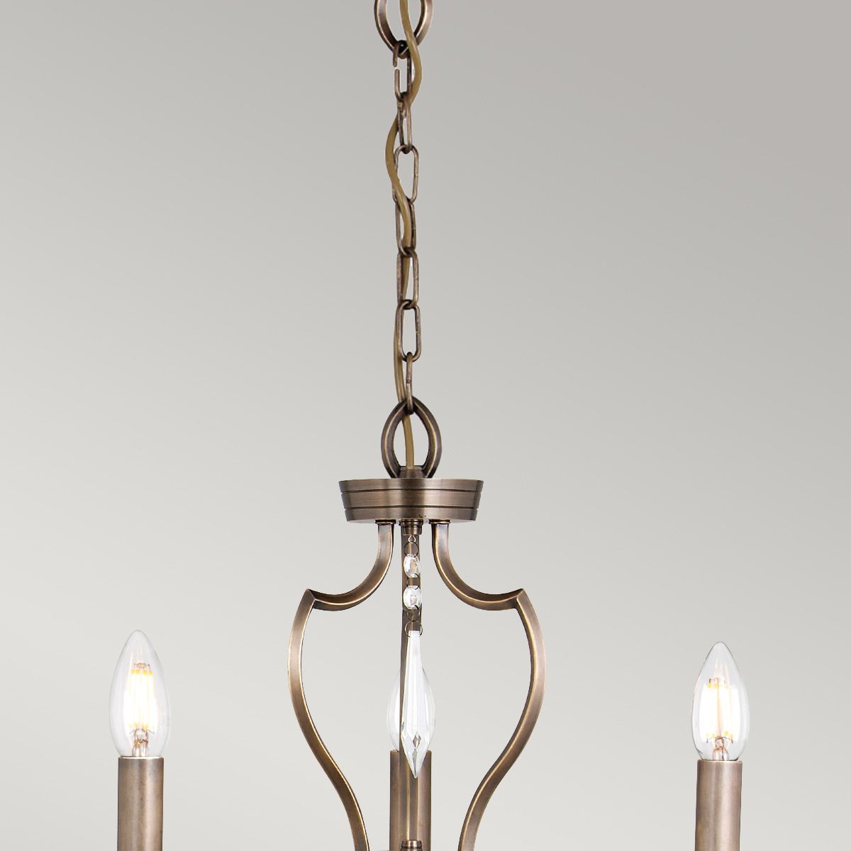 Pimlico 3 Light Chandelier Dark Bronze - PM3-DB