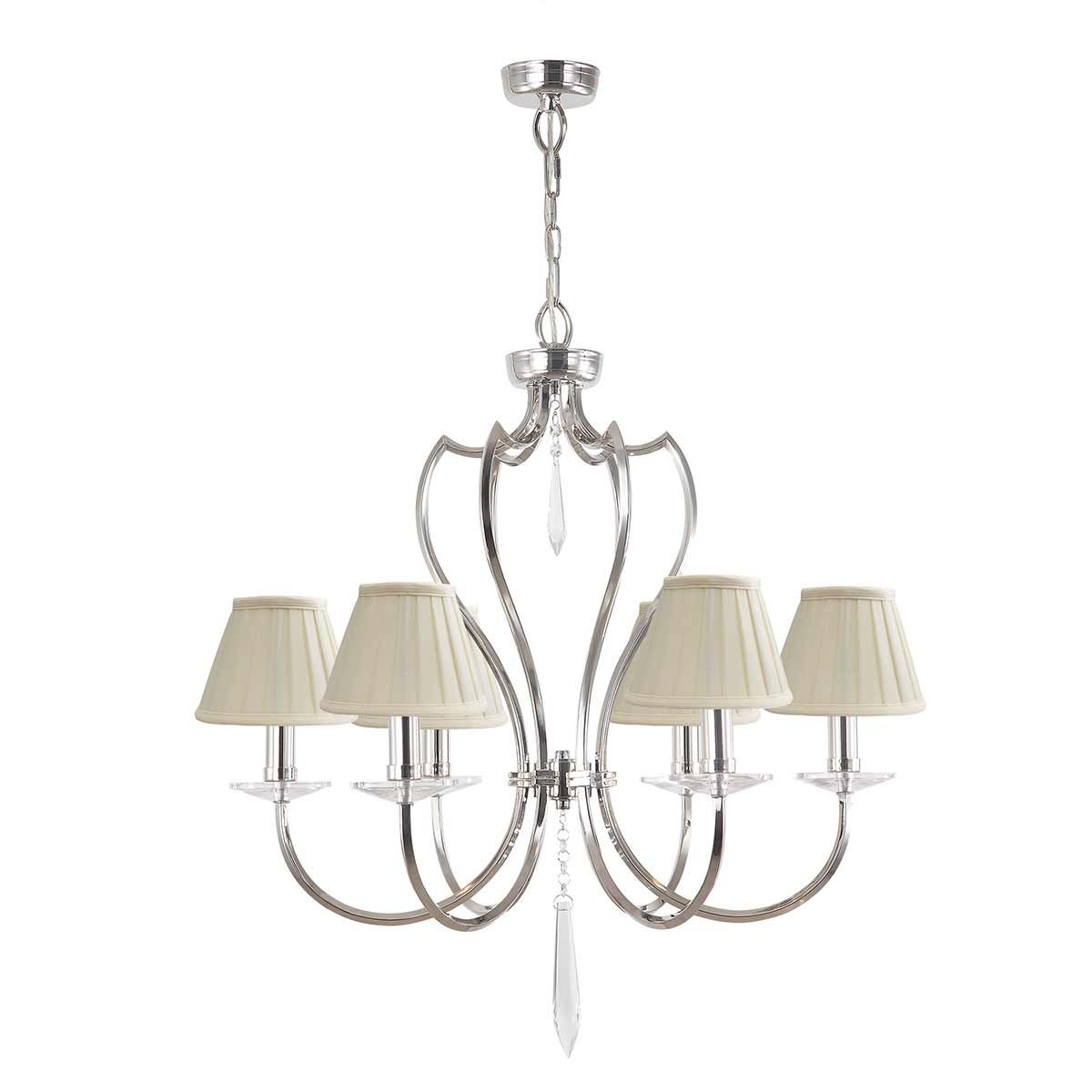 Pimlico 6 Light Chandelier Polished Nickel - PM6-PN