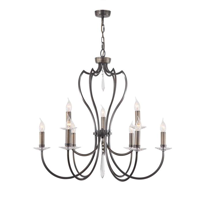 Pimlico 9 Light Chandelier Dark Bronze - PM9-DB