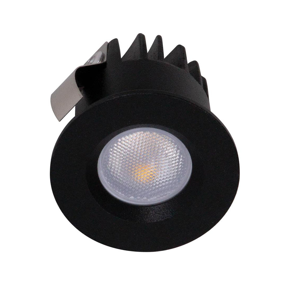 Pocket Round Recessed LED Downlight 3W Black Aluminium 4000K - 21164