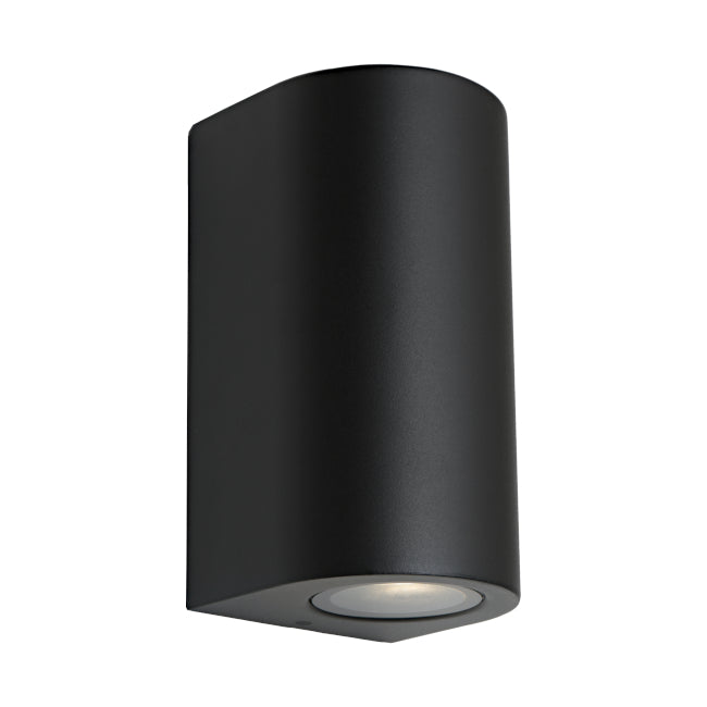 Porta Exterior Wall Light Black & Clear - PORT2EBLK