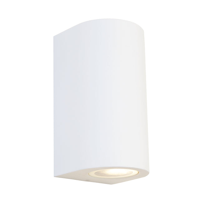 Porta Exterior Wall Light White & Clear - PORT2EWHT