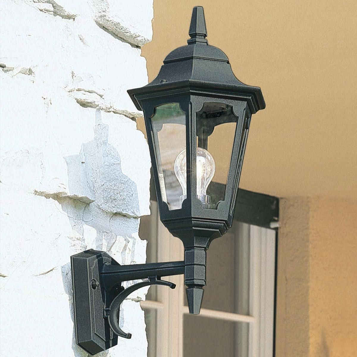 Parish Outdoor Up Wall Lantern Black - PR1-BLACK