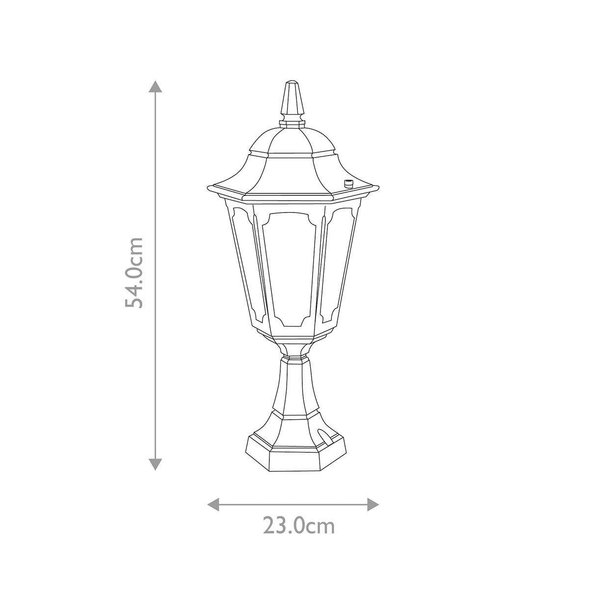 Parish Pedestal Lantern Black - PR4-BLACK