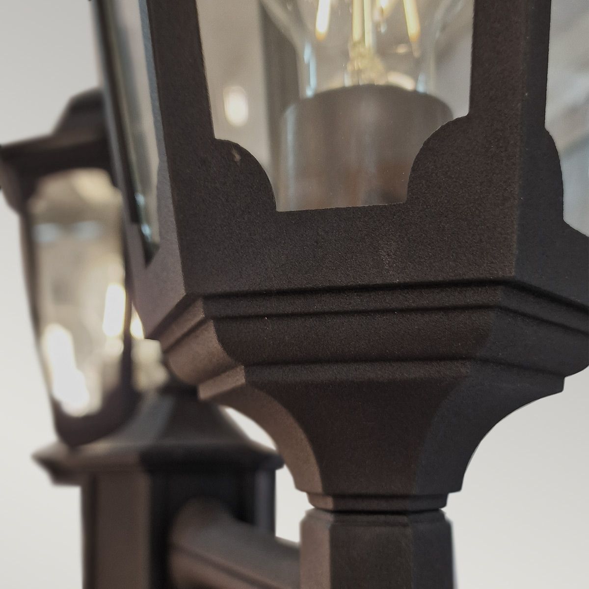 Parish 2 Light Post Light Black - PR8-BLACK