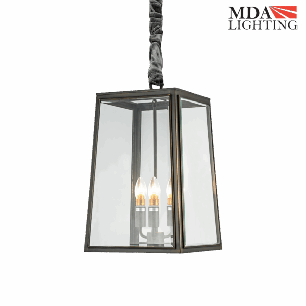 Preston 3 Light Ceiling Lantern Bronze - MDAPRE3LBZ