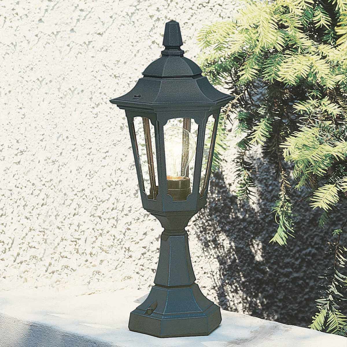 Parish Mini Pedestal Lantern Black - PRM4-BLACK