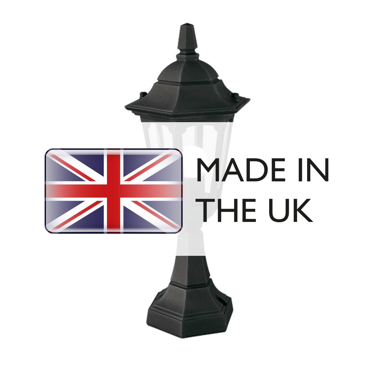 Parish Mini Pedestal Lantern Black - PRM4-BLACK