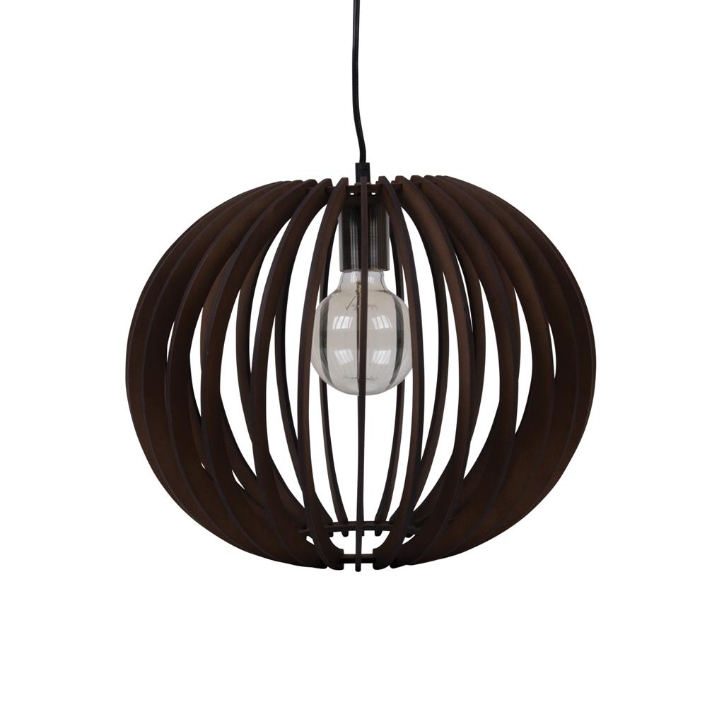 Puffin Pendant Light W400mm Black Timber - 31020