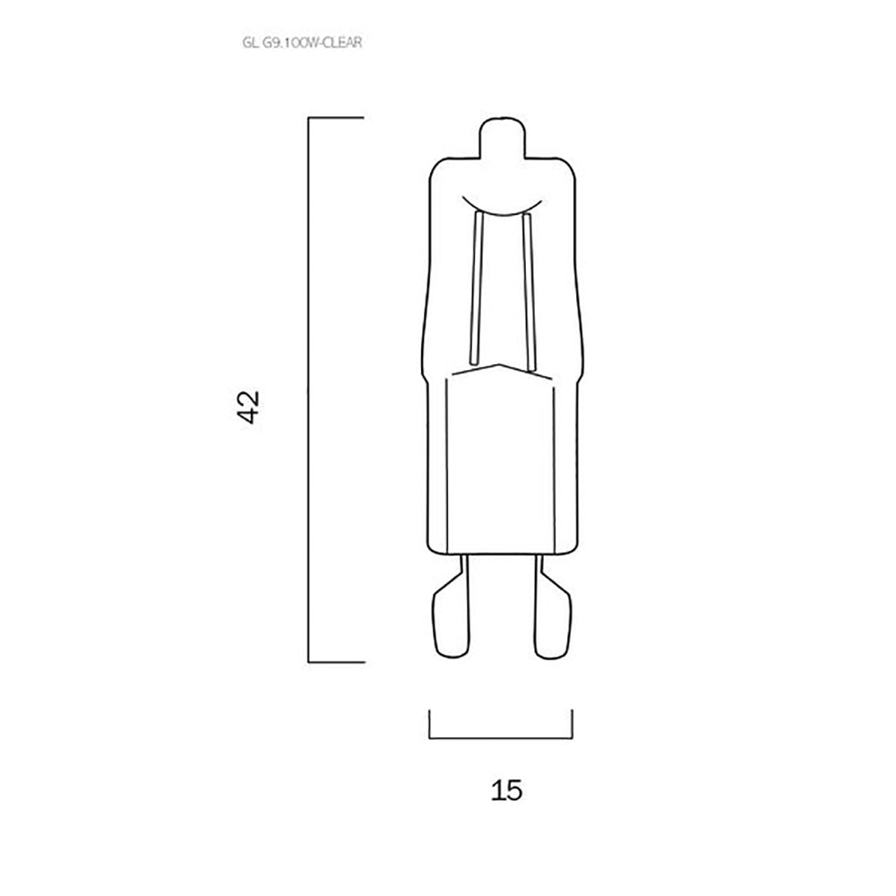 Buy Halogen Globes Australia Halogen Globe G9 240V 100W Clear Polycarbonate 3000K - GL G9.100W-CLEAR