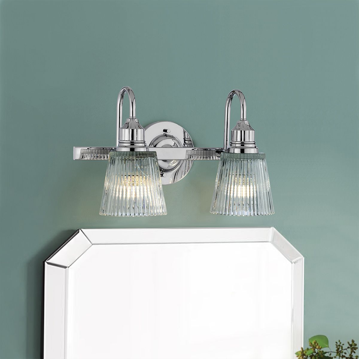 Addison Vanity 2 Light Polished Chrome - QN-ADDISON2-BATH