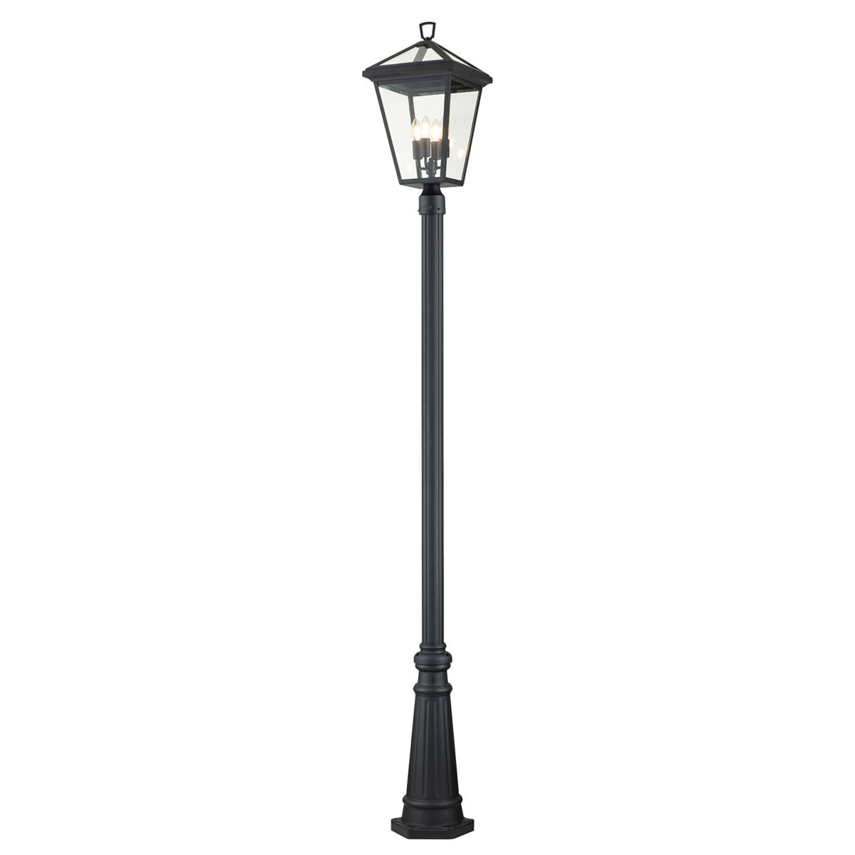 Alford Place 2 Light Post Light Museum Black & Clear - QN-ALFORD-PLACE5-L-MB