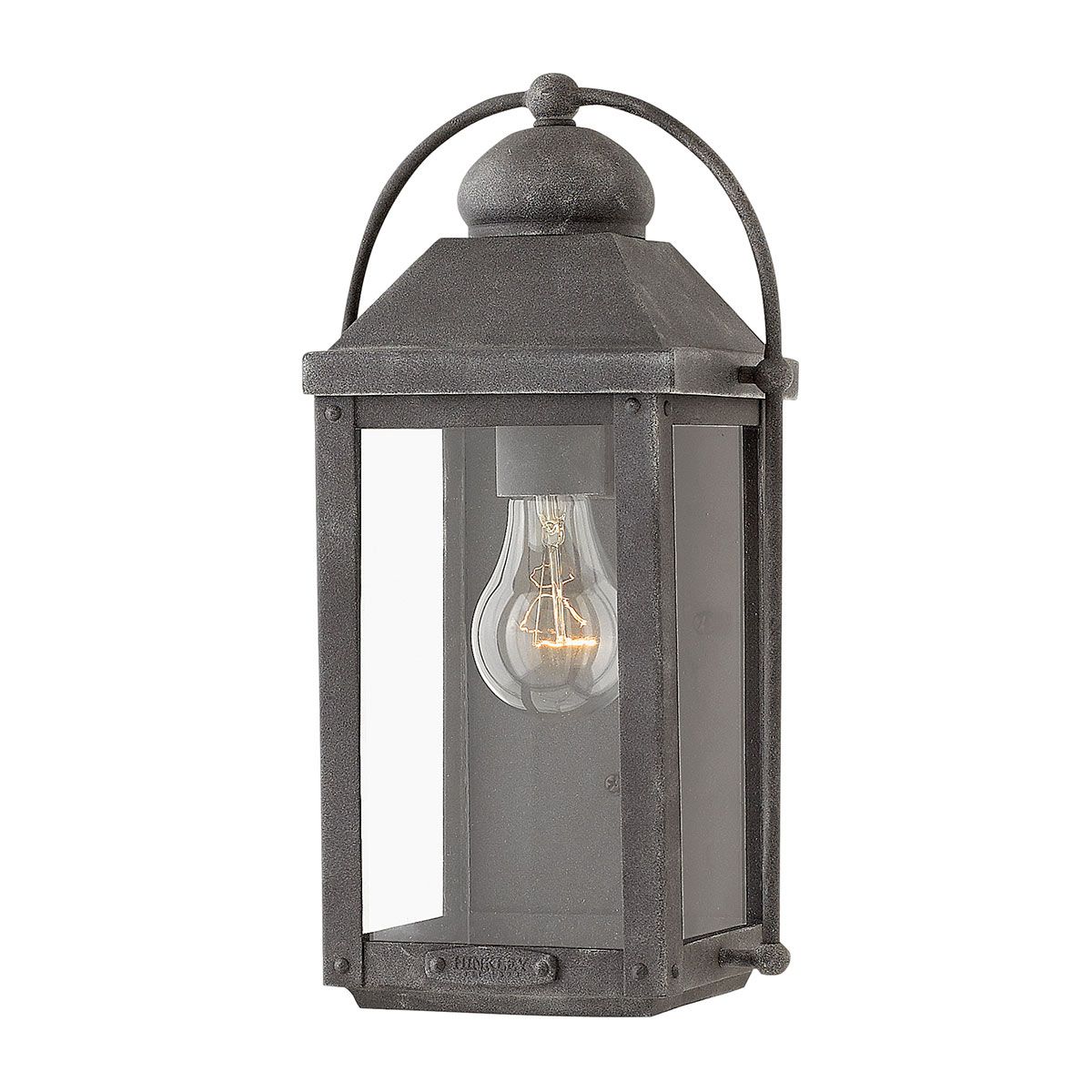 Anchorage Small Wall Lantern Aged Zinc & Clear - QN-ANCHORAGE-S