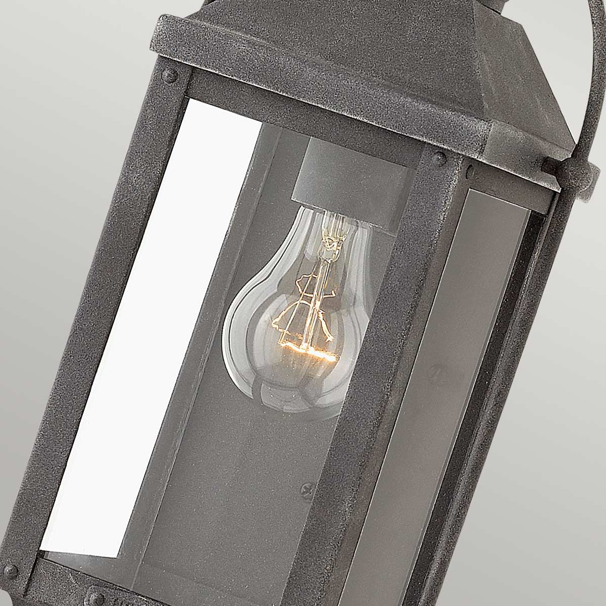 Anchorage Small Wall Lantern Aged Zinc & Clear - QN-ANCHORAGE-S