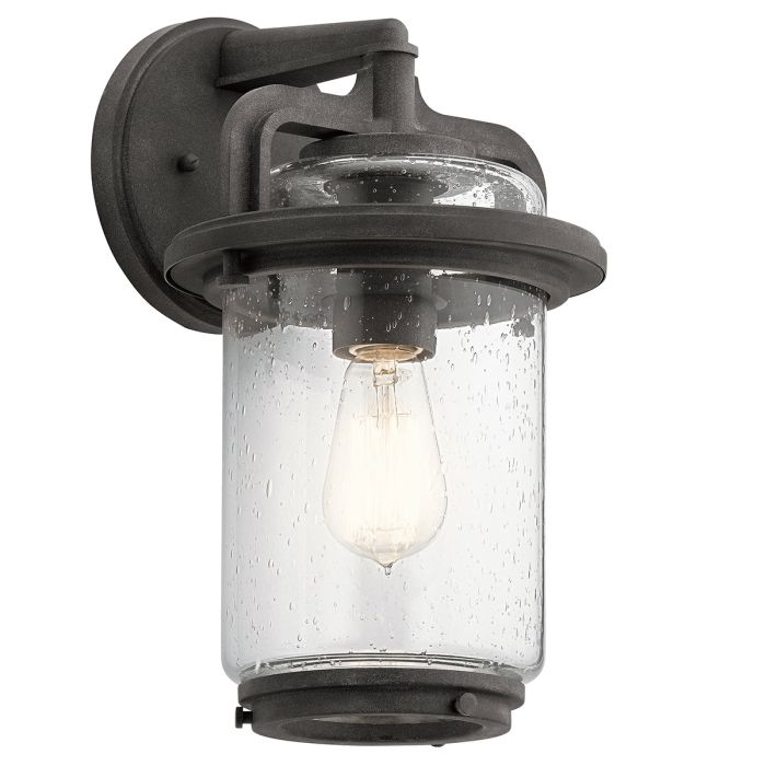 Andover Medium Light Wall Lantern Weathered Zinc & Clear - QN-ANDOVER-M