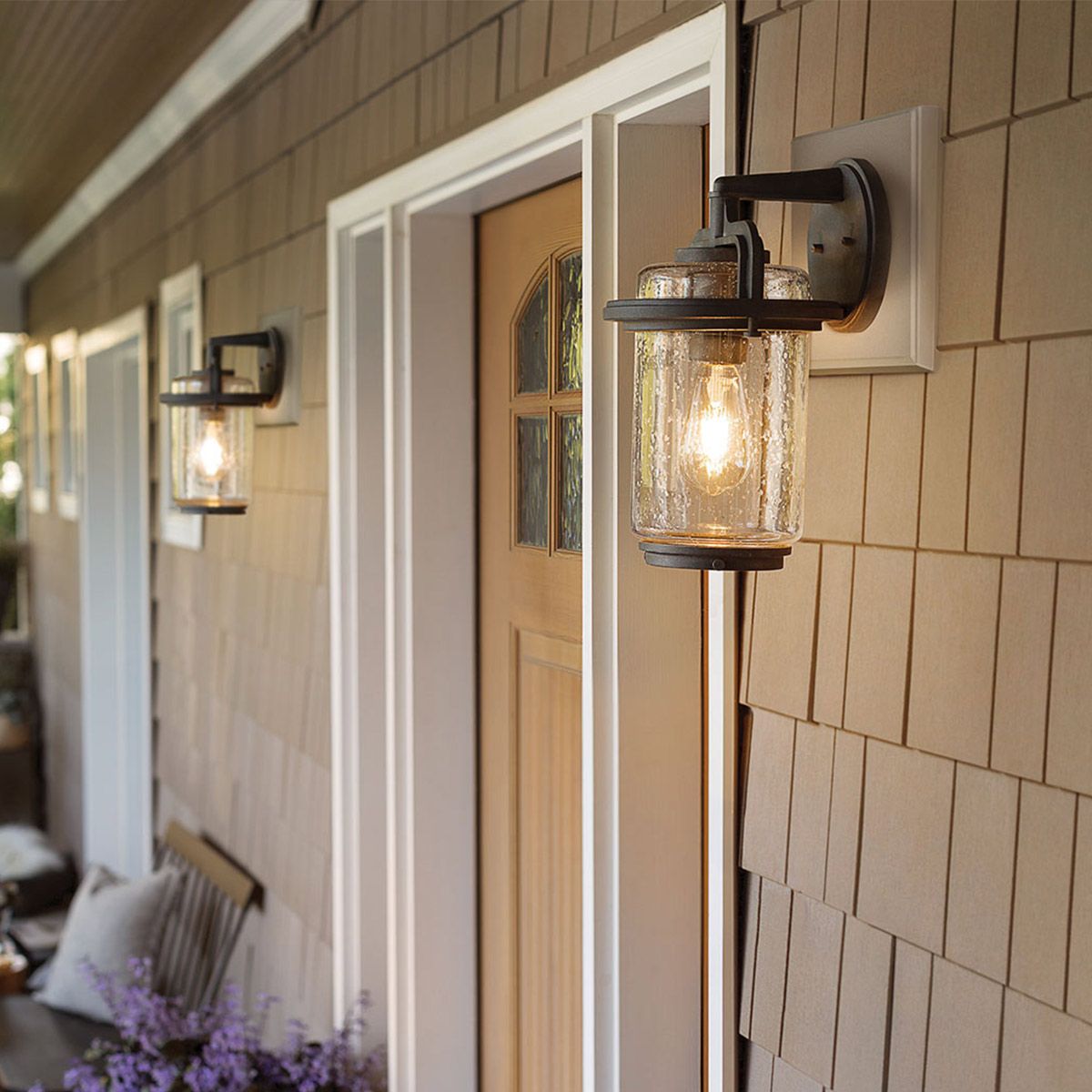 Andover Medium Light Wall Lantern Weathered Zinc & Clear - QN-ANDOVER-M