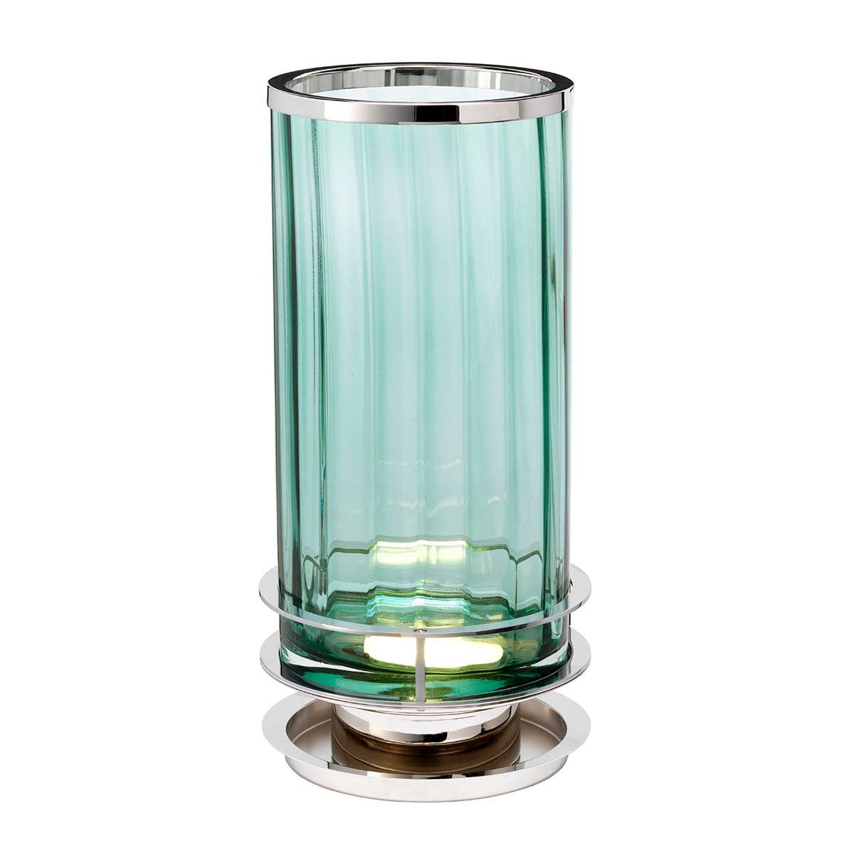 Arno Table Lamp Green & Polished Nickel - QN-ARNO-GREEN-PN