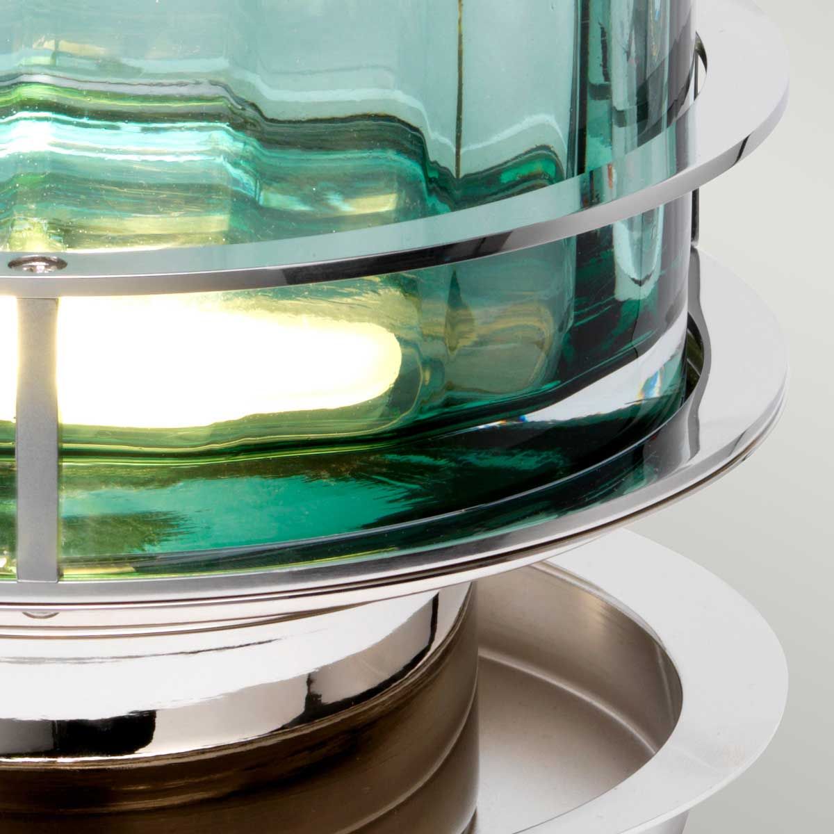 Arno Table Lamp Green & Polished Nickel - QN-ARNO-GREEN-PN