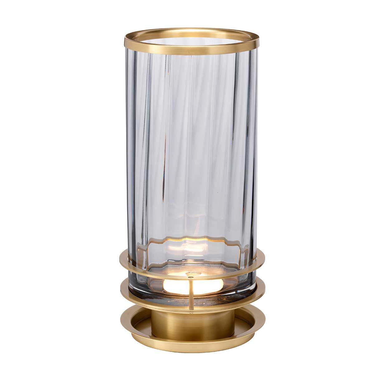 Arno Table Lamp Smoke & Aged Brass - QN-ARNO-SMOKE-AB