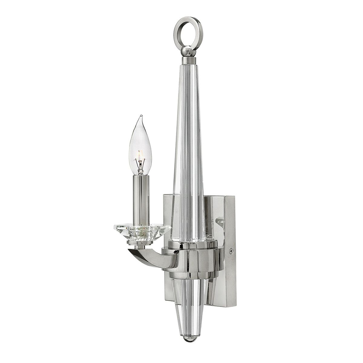 Ascher Wall Light Polished Nickel - QN-ASCHER1