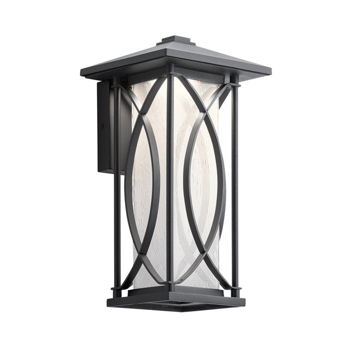 Ashbern Small Light Wall Lantern Textured Black & Clear - QN-ASHBERN-S