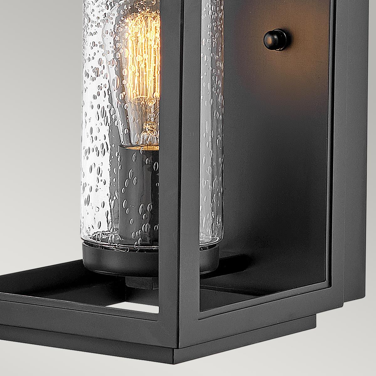 Atwater Medium Wall Lantern Light Black & Clear - QN-ATWATER-M-BK