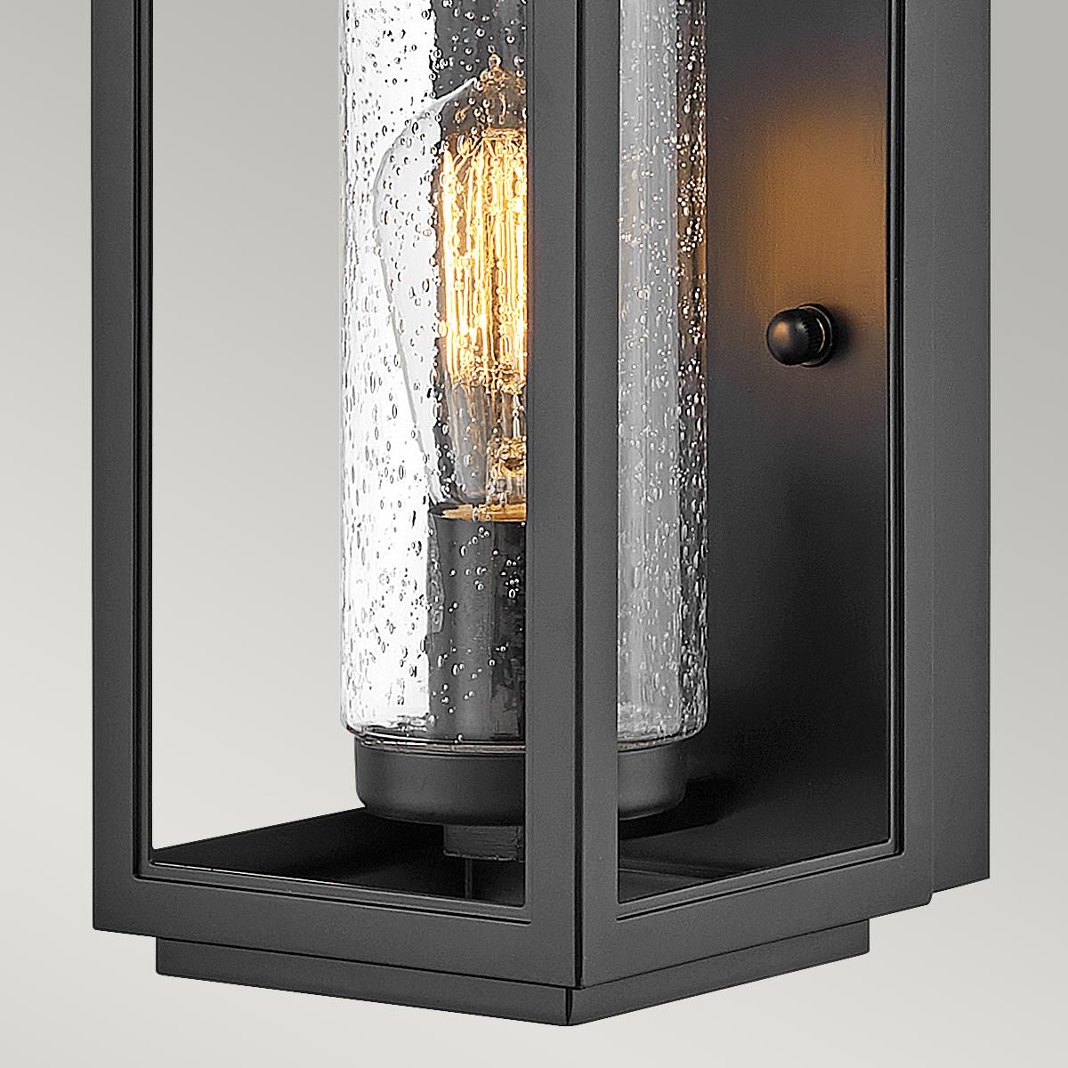 Atwater Small Wall Lantern Light Black & Clear - QN-ATWATER-S-BK