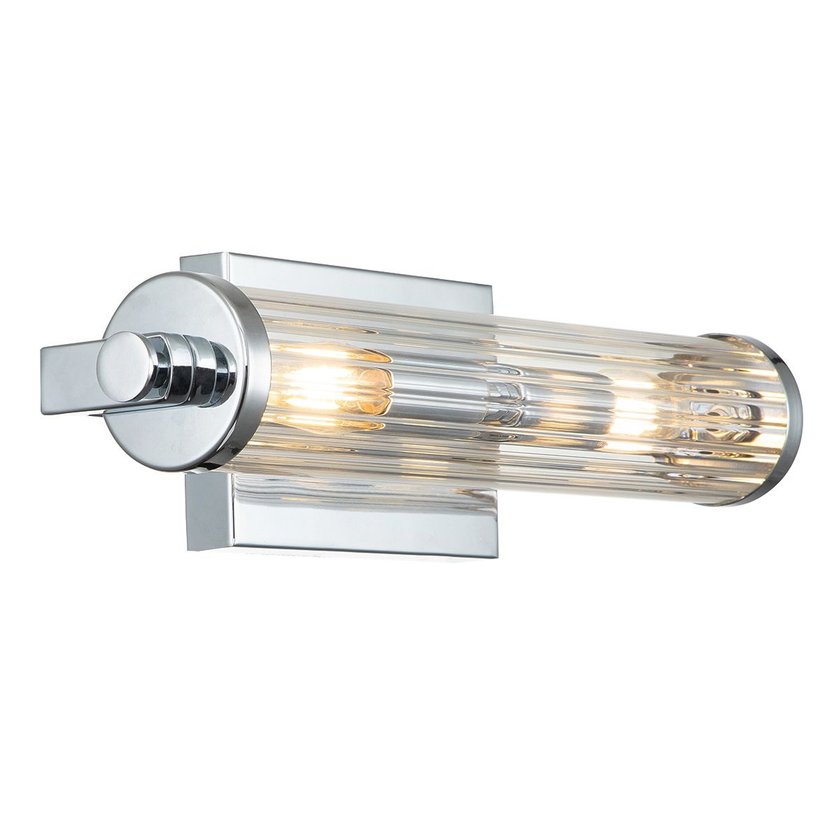 Azores 2 Light Wall Light Polished Chrome & Clear - QN-AZORES2-PC