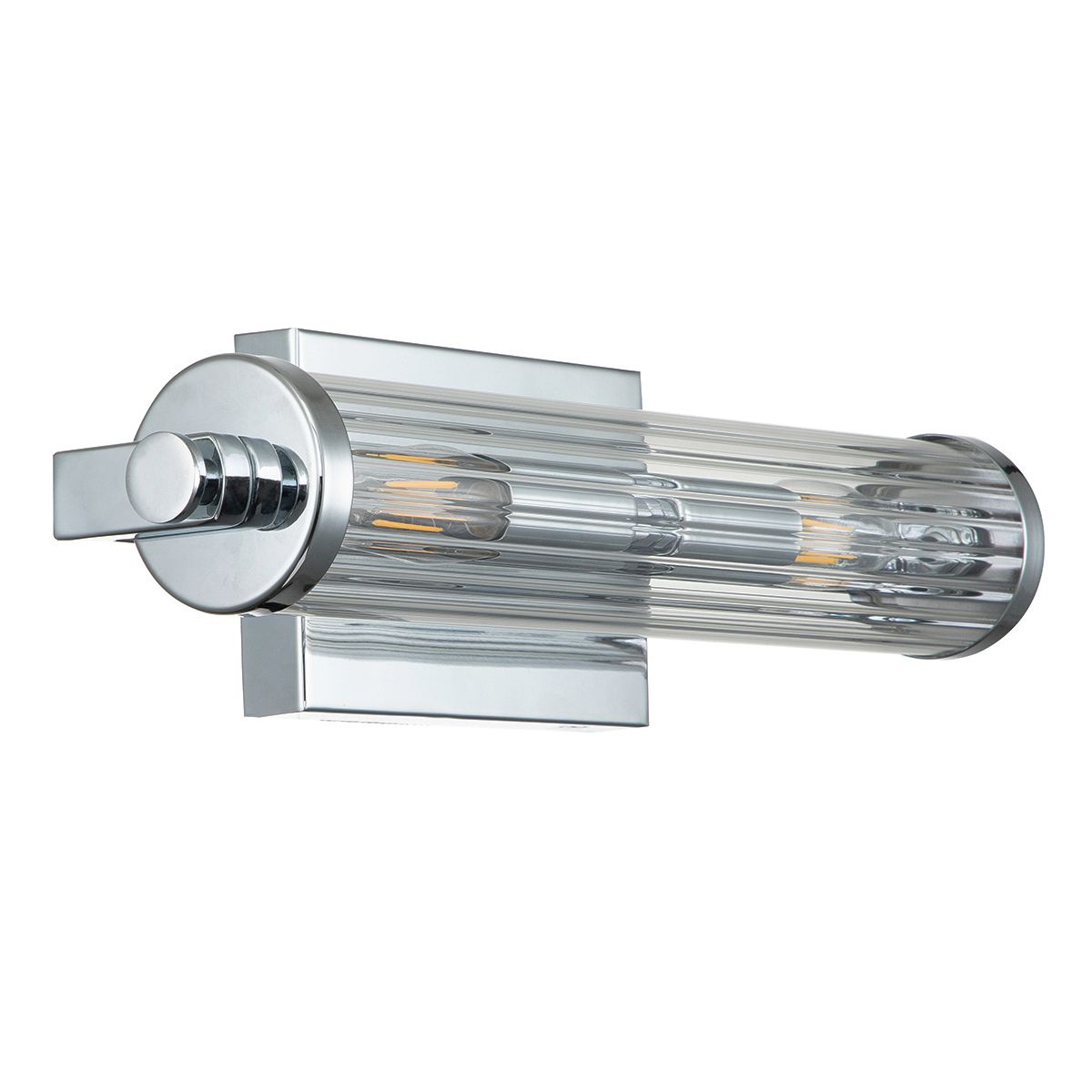 Azores 2 Light Wall Light Polished Chrome & Clear - QN-AZORES2-PC