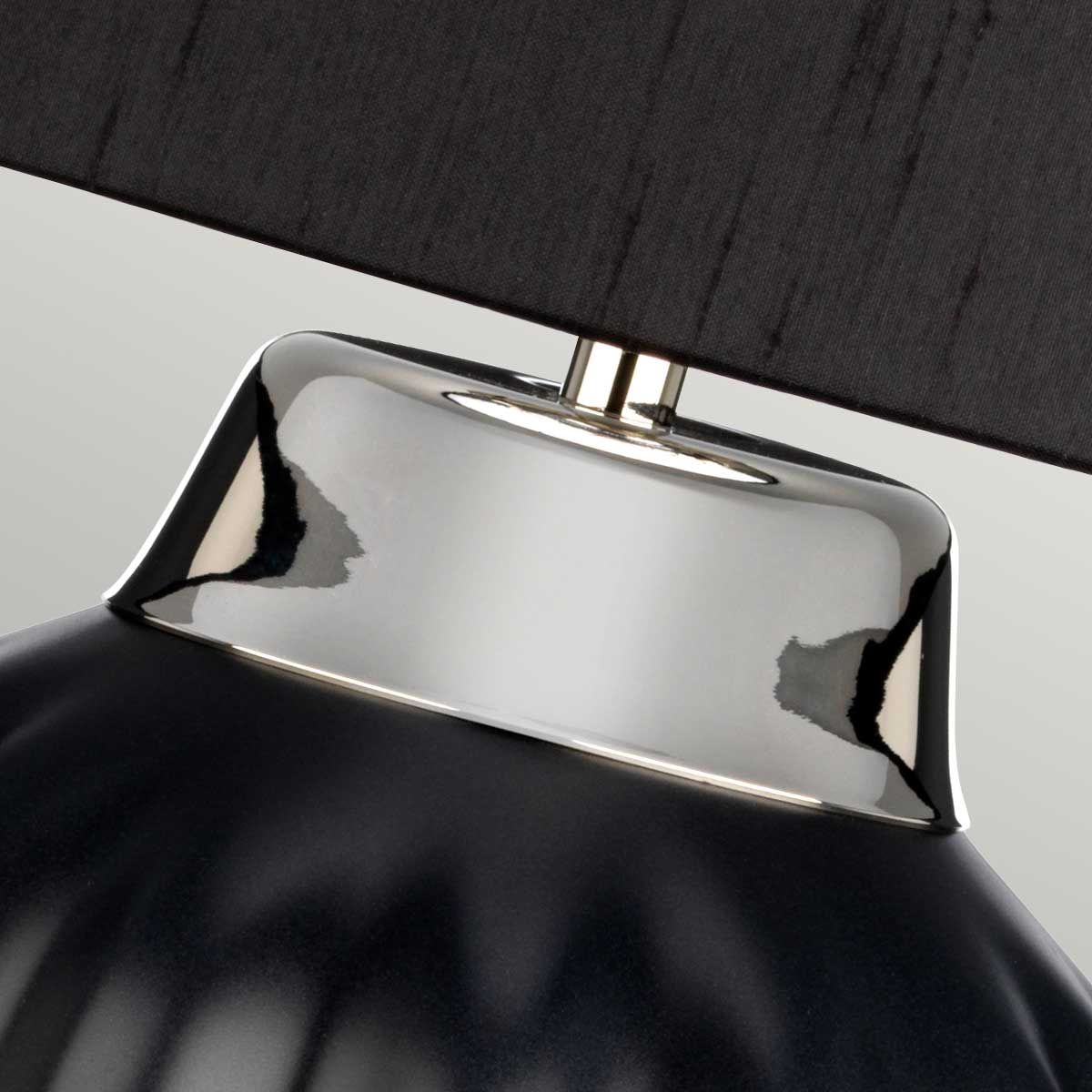 Bexley Table Lamp Black & Polished Nickel - QN-BEXLEY-TL-BKPN