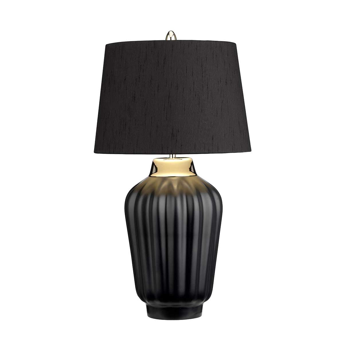 Bexley Table Lamp Black & Polished Nickel - QN-BEXLEY-TL-BKPN