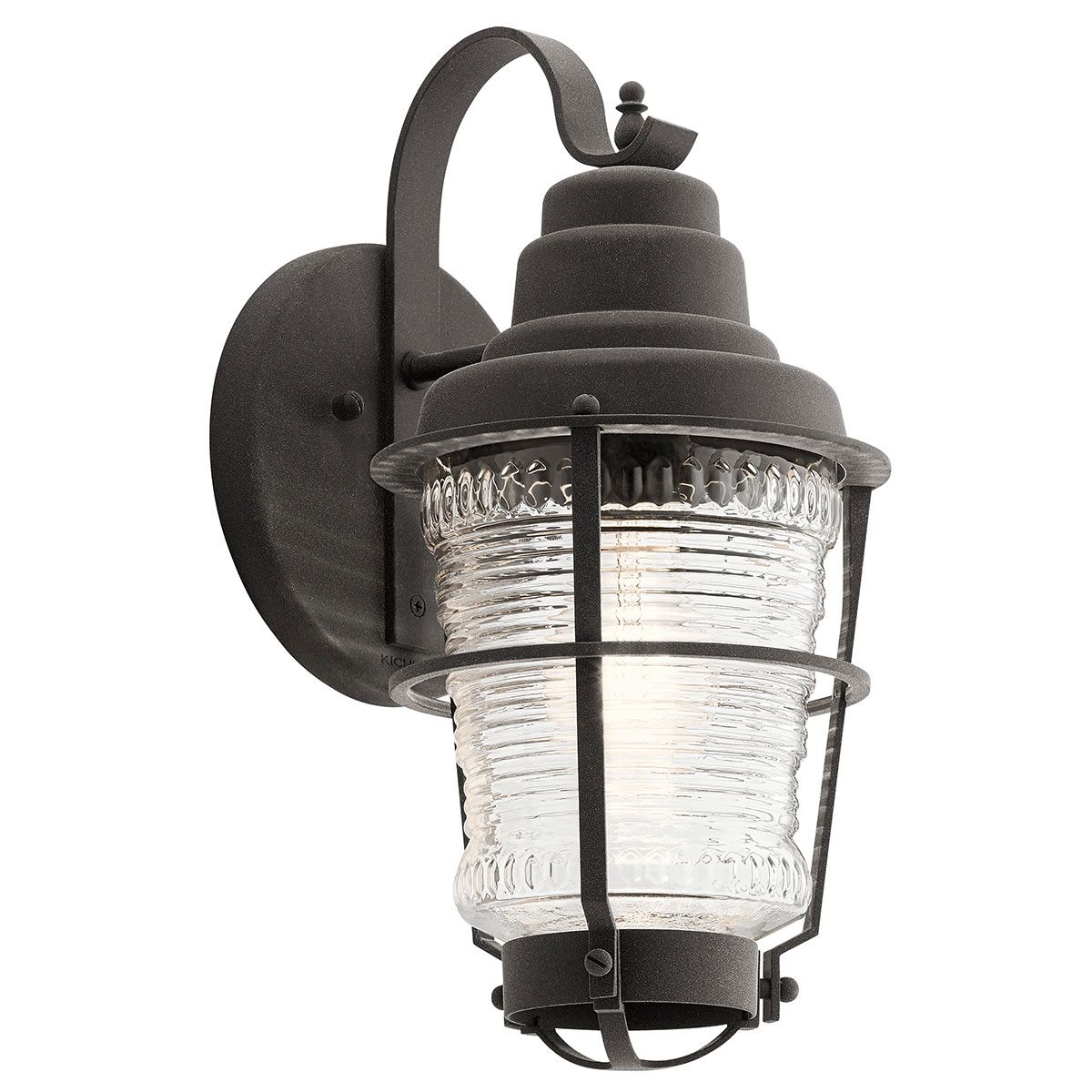 Chance Harbor Small Wall Light Weathered Zinc & Clear - QN-CHANCE-HARBOR-S