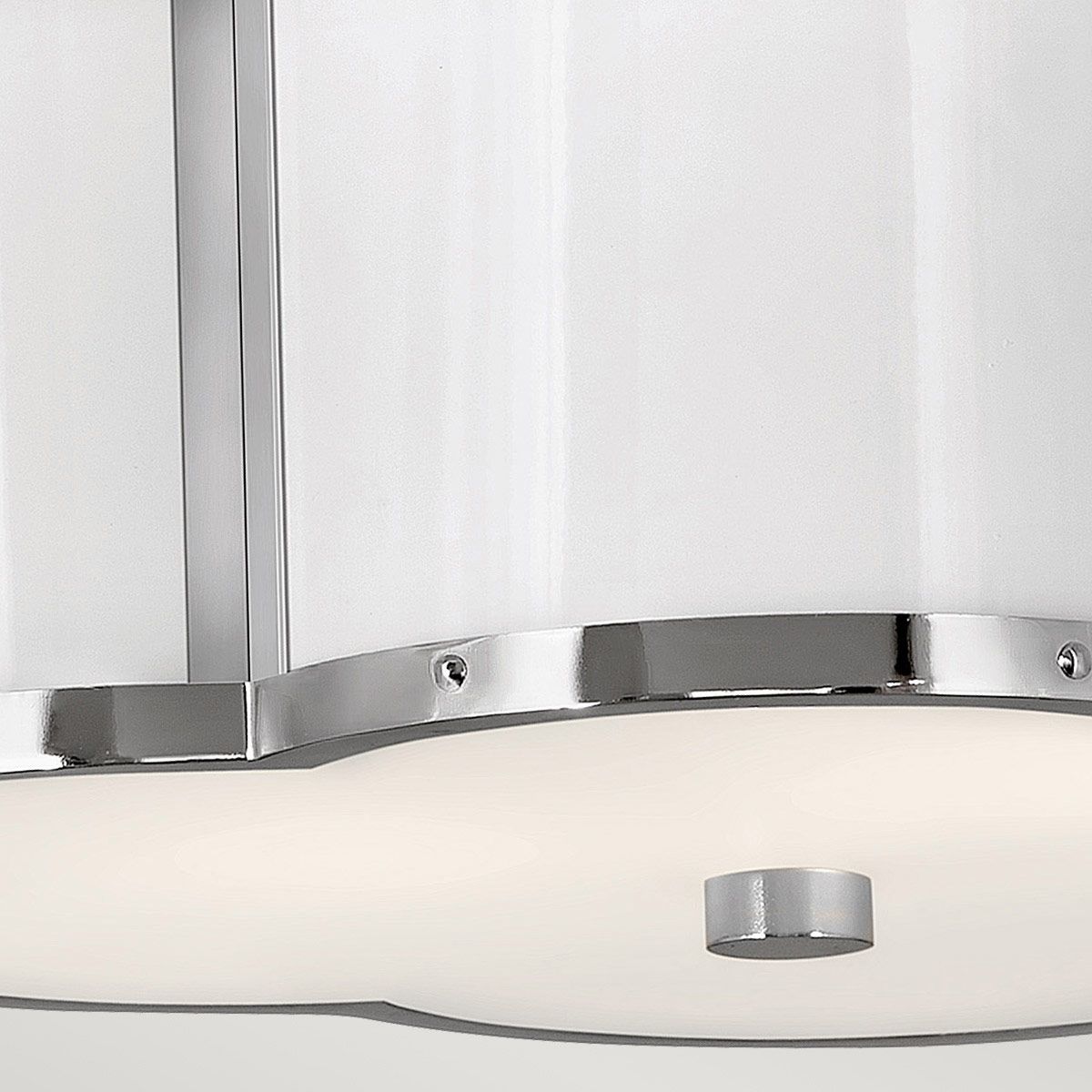 Chance Semi-Flush Light Polished Nickel & Opal - QN-CHANCE-SF-S-PN