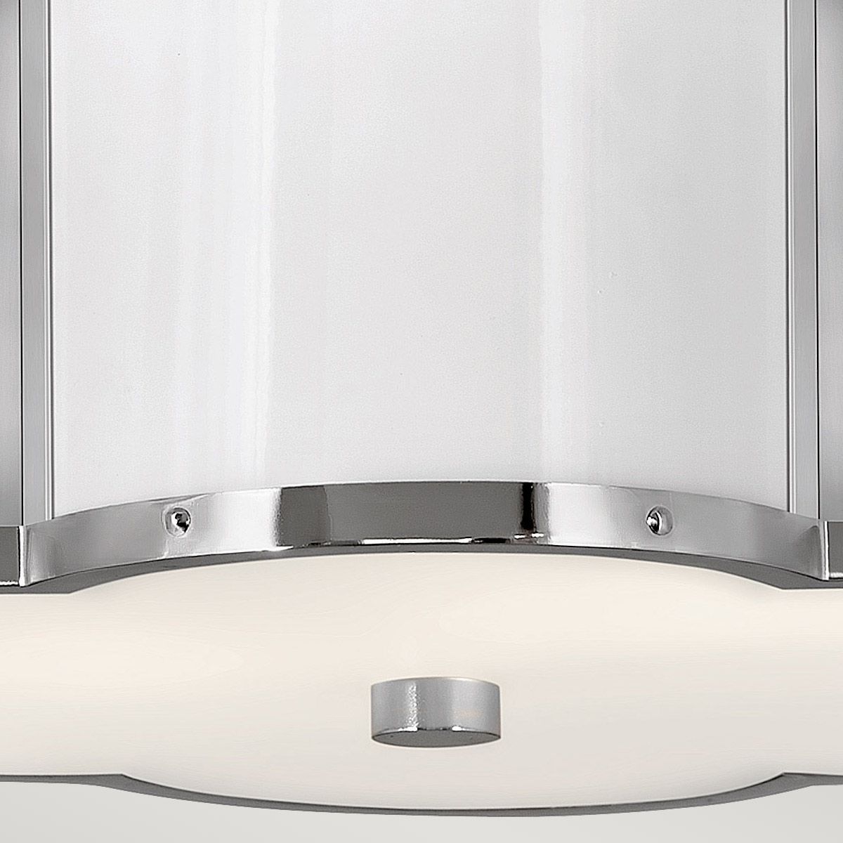 Chance Semi-Flush Light Polished Nickel & Opal - QN-CHANCE-SF-S-PN