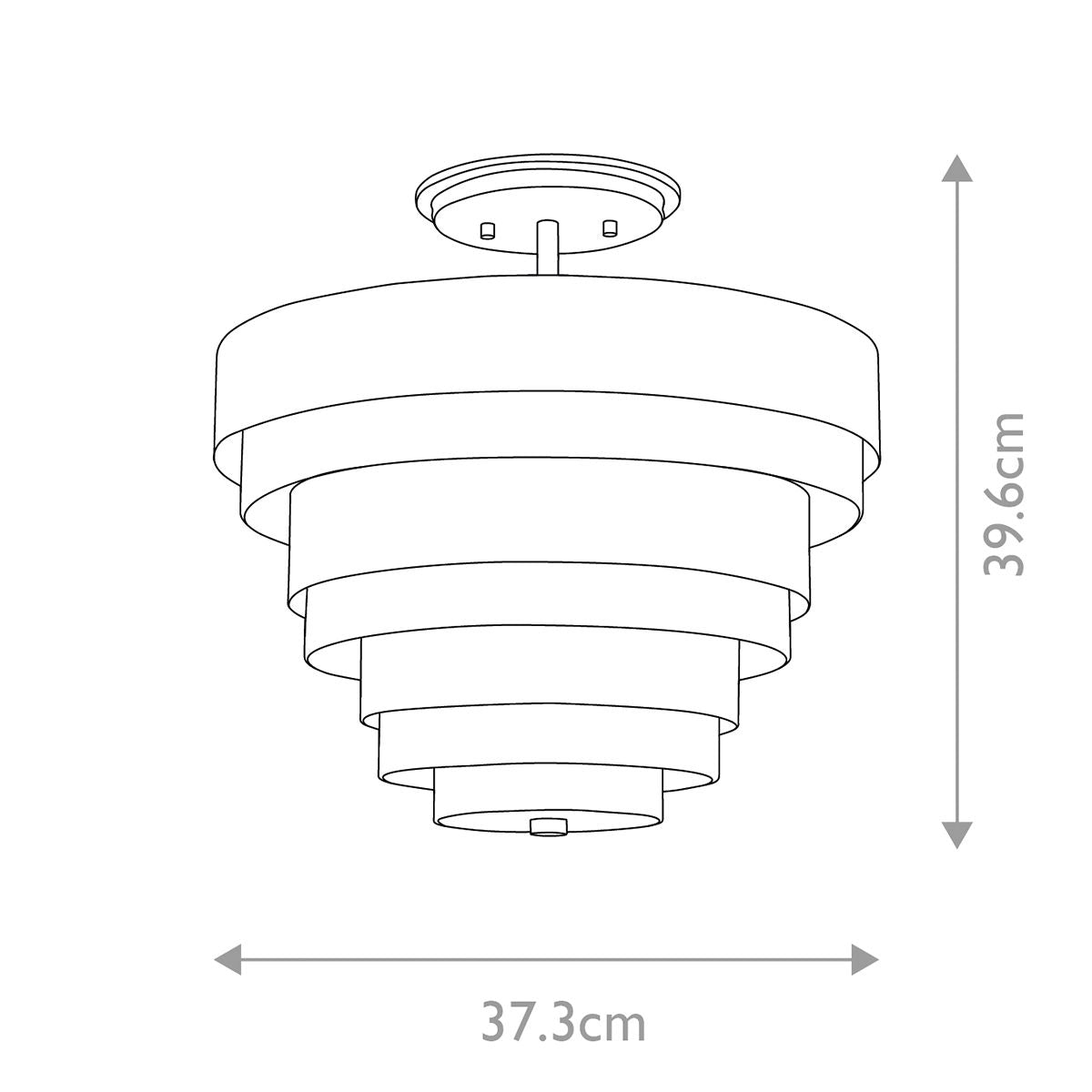 Echelon 3 Light Semi flush Mount Light Heritage Brass or Alabaster - QN-ECHELON-SF