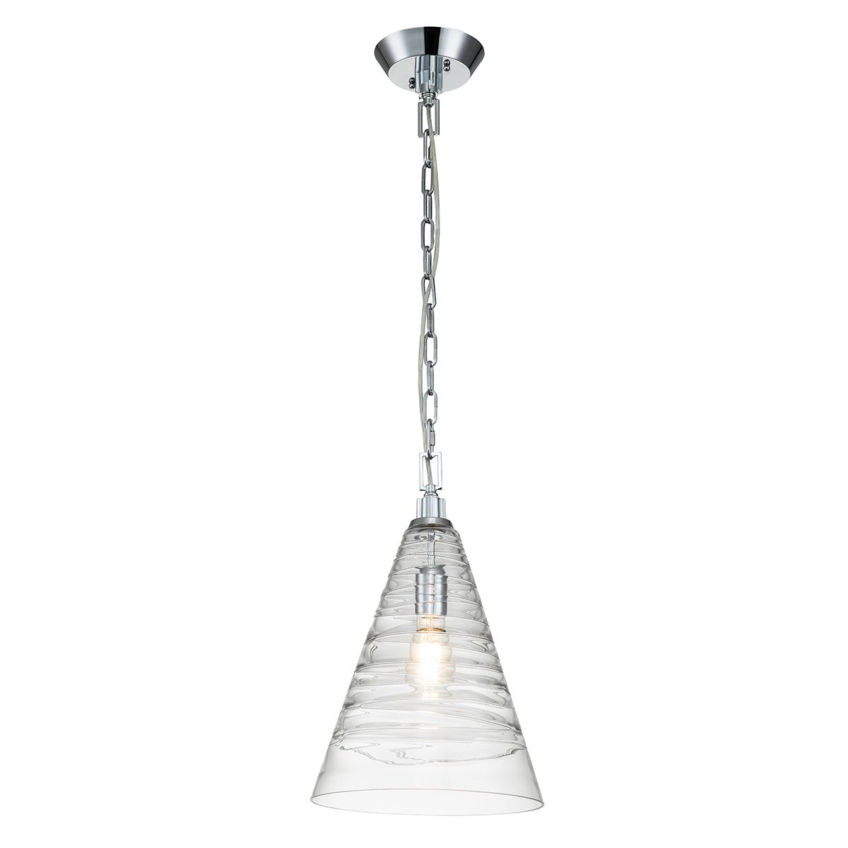 Elmore Pendant Light Polished Chrome or Clear - QN-ELMORE-P-PC