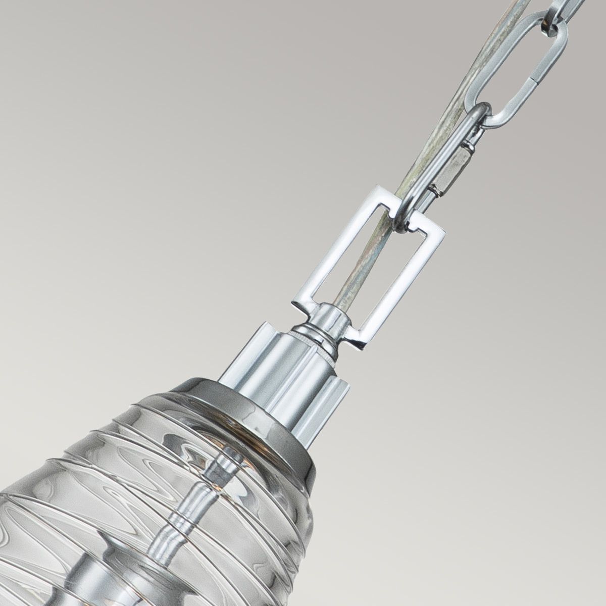 Elmore Pendant Light Polished Chrome or Clear - QN-ELMORE-P-PC