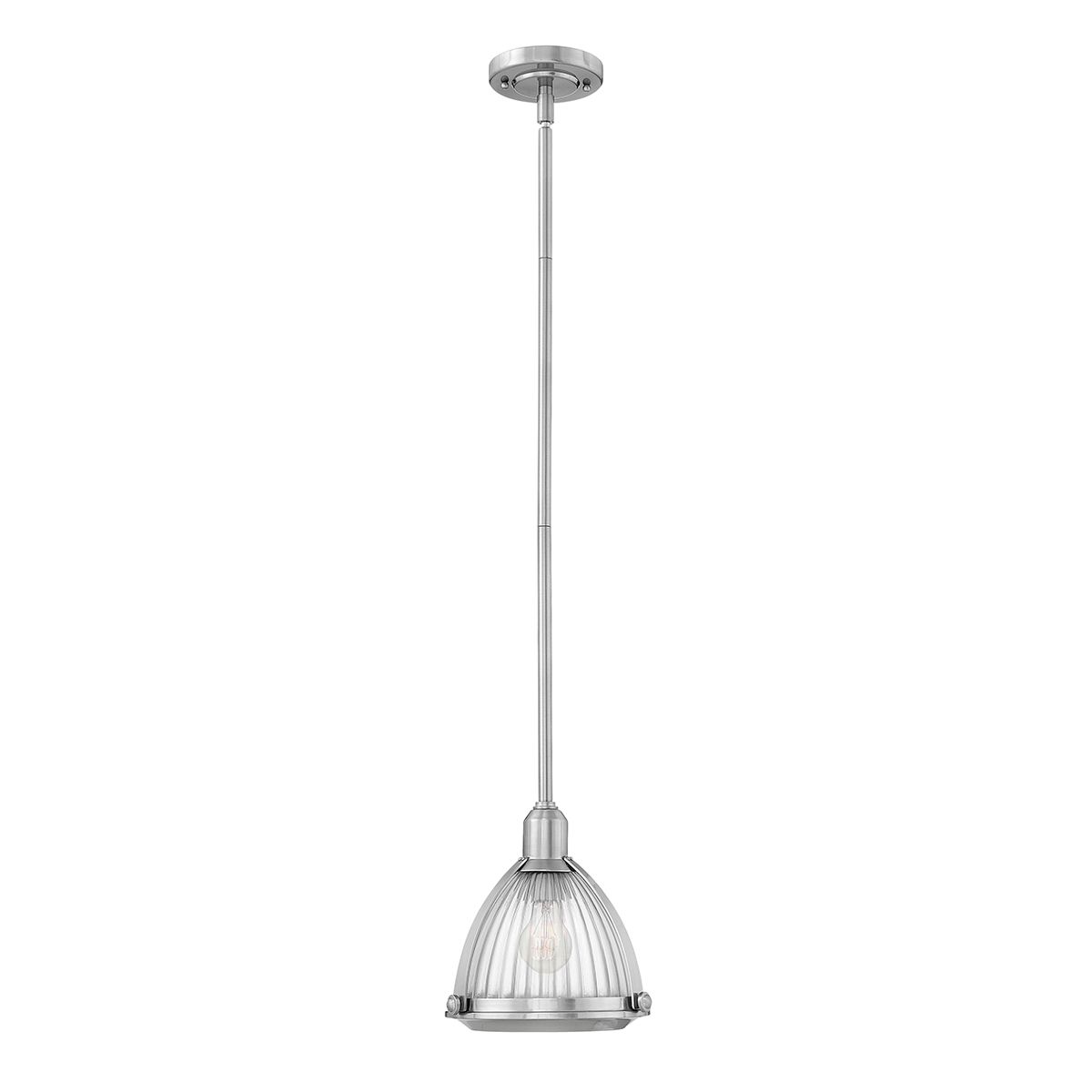 Elroy Light Pendant Brushed Nickel & Clear - QN-ELROY-BN