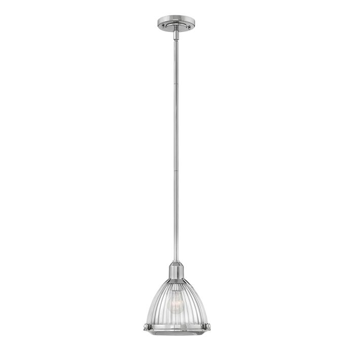 Elroy Light Pendant Polished Nickel & Clear - QN-ELROY-PN