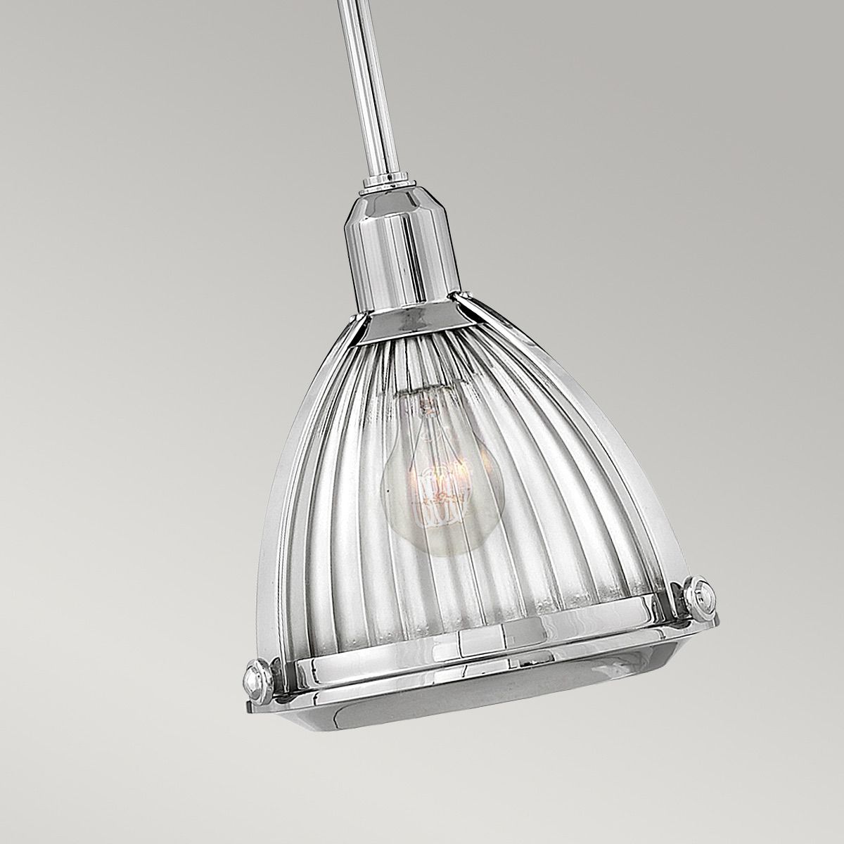 Elroy Light Pendant Polished Nickel & Clear - QN-ELROY-PN