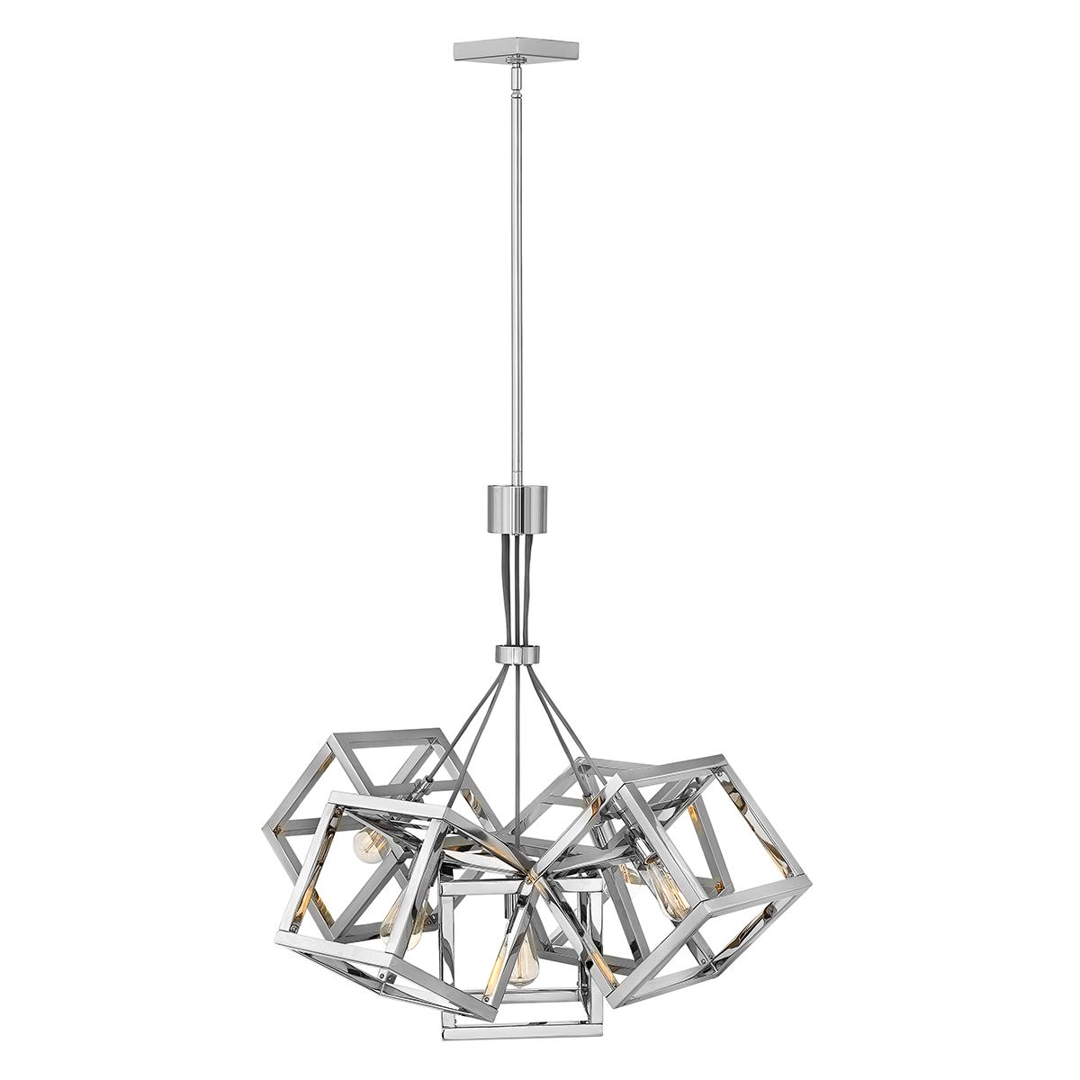 Ensemble 5 Light Pendant Steel Polished Nickel - QN-ENSEMBLE5P-PN