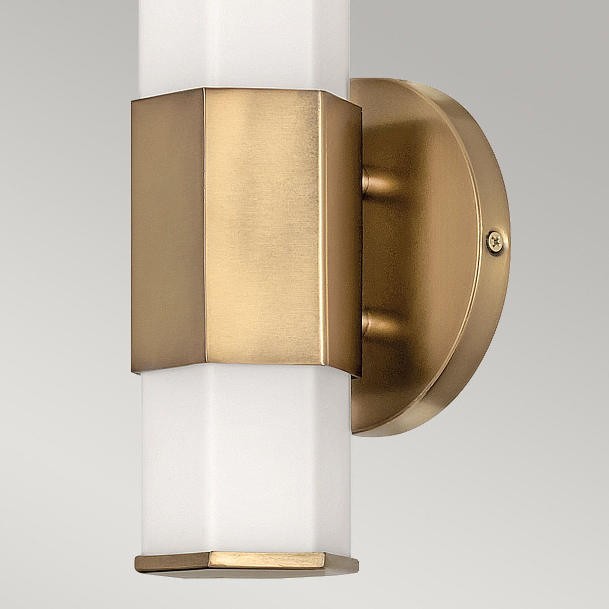 Facet Single LED Wall Light 12W 3000K Heritage Brass - QN-FACET-LED1-HB-BATH