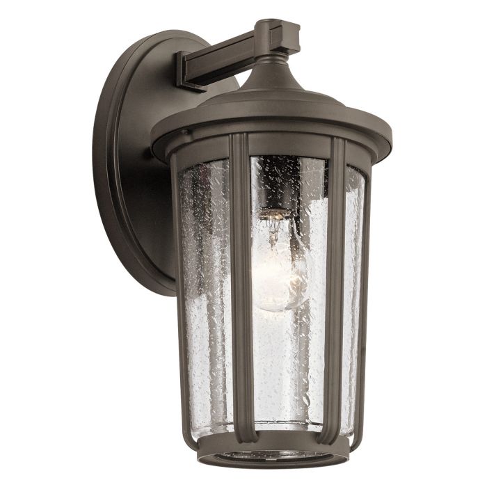 Fairfield Large Wall Light Lantern Olde Bronze & Clear - QN-FAIRFIELD-L-OZ