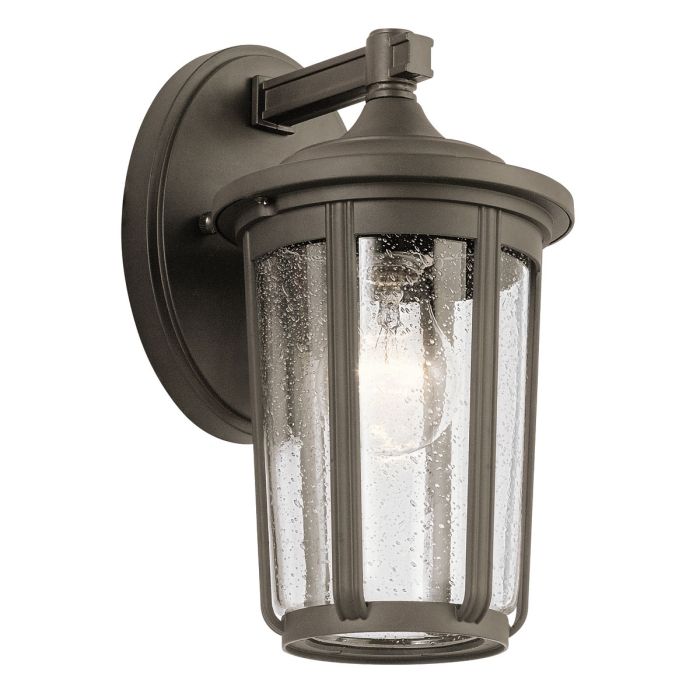 Fairfield Medium Wall Light Lantern Olde Bronze & Clear - QN-FAIRFIELD-M-OZ