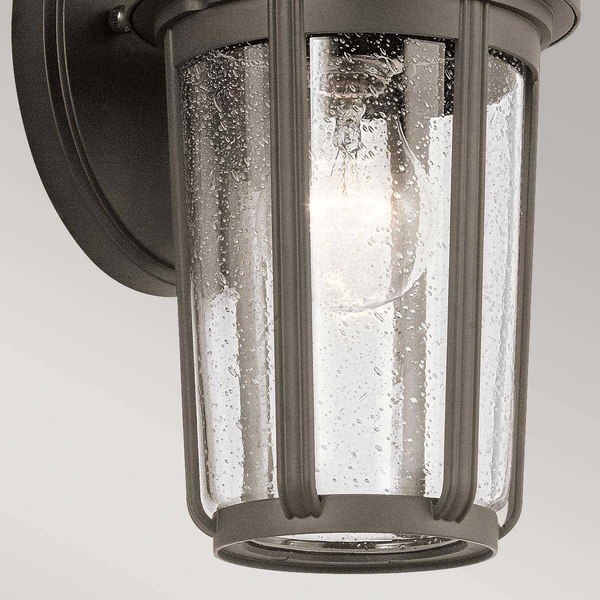 Fairfield Medium Wall Light Lantern Olde Bronze & Clear - QN-FAIRFIELD-M-OZ