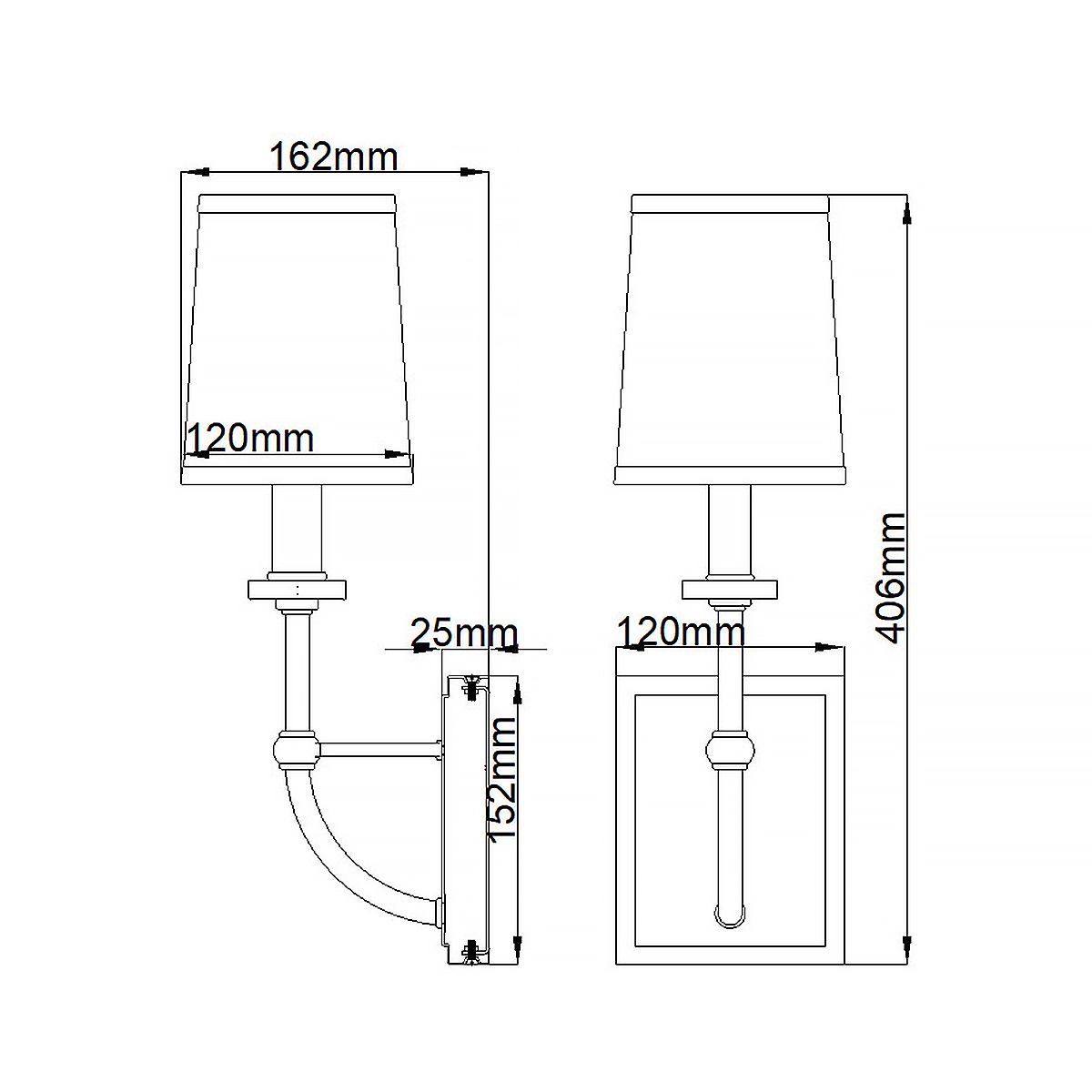 Felixstowe Vanity Light Polished Chrome or Scallop - QN-FELIXSTOWE1-C