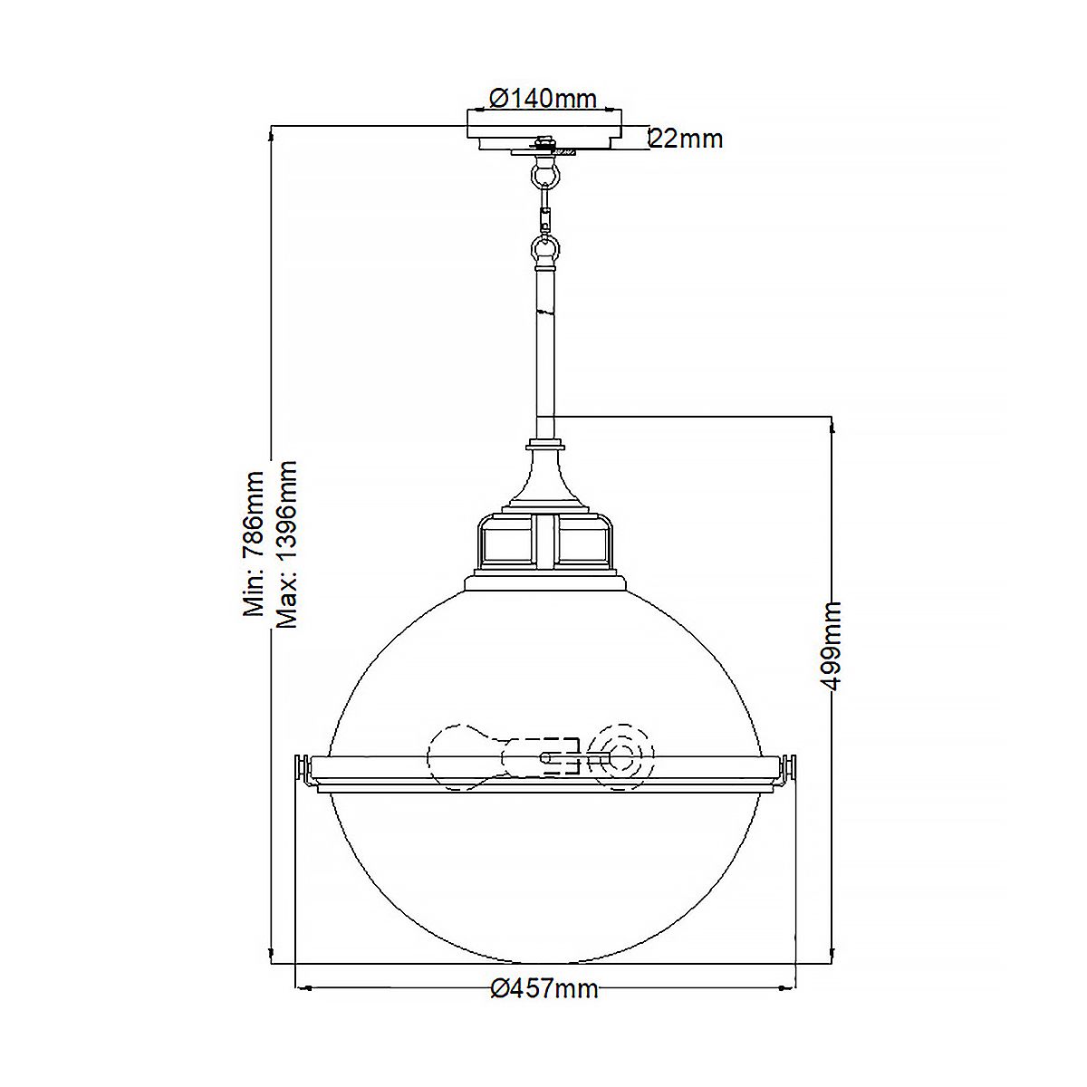 Fletcher 3 Light Pendant Aged Zinc & Heritage Brass - QN-FLETCHER-P-L-AZ