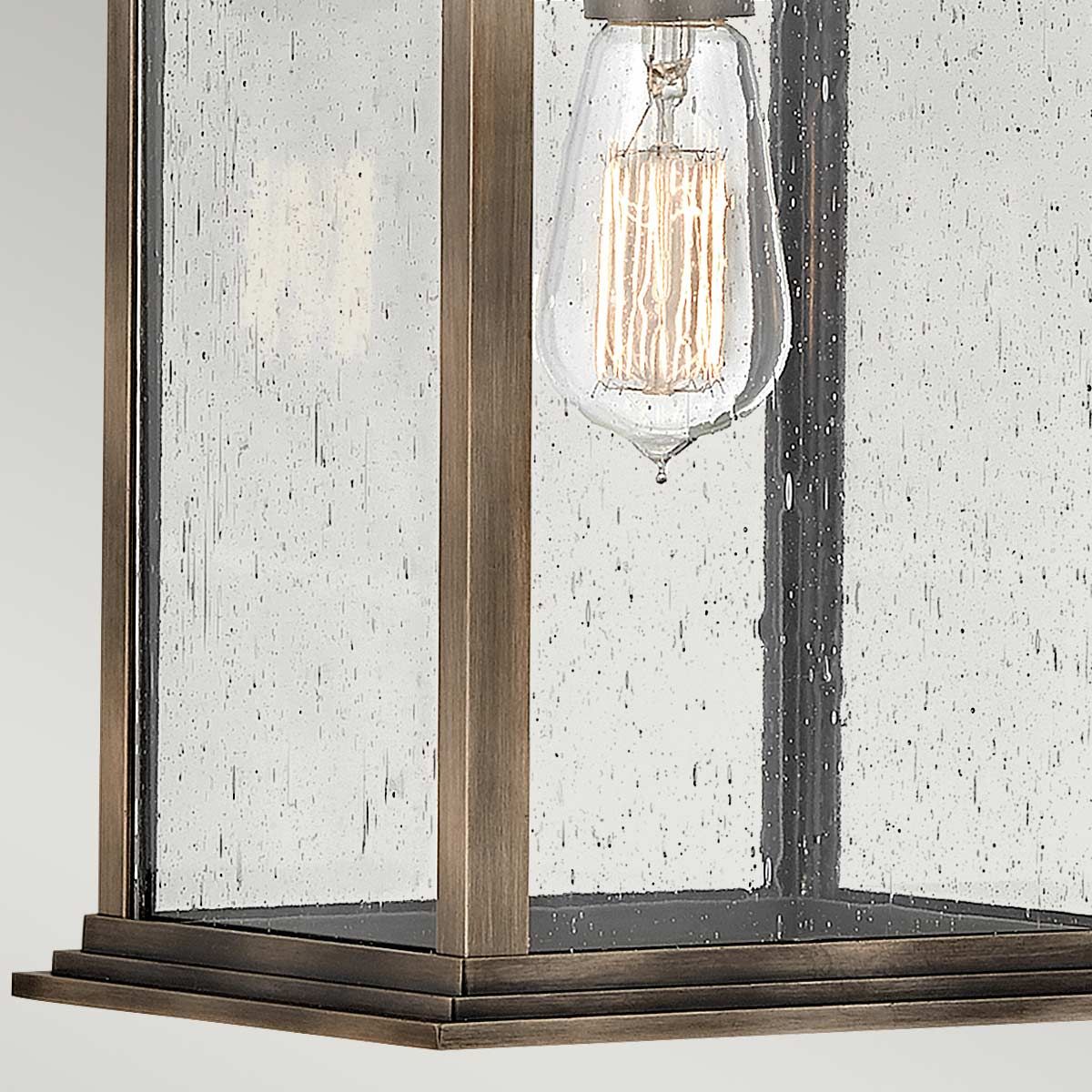 Grant Large 1 Light Wall Lantern Burnished Bronze & Clear - QN-GRANT-L-BU